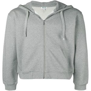 KENZO TIGER ZIPPED HOODIE HEATHER GREY